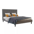 ALEXANDRA GREY FABRIC BED