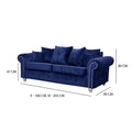 ASHWIN BLUE VELVET SOFA SET