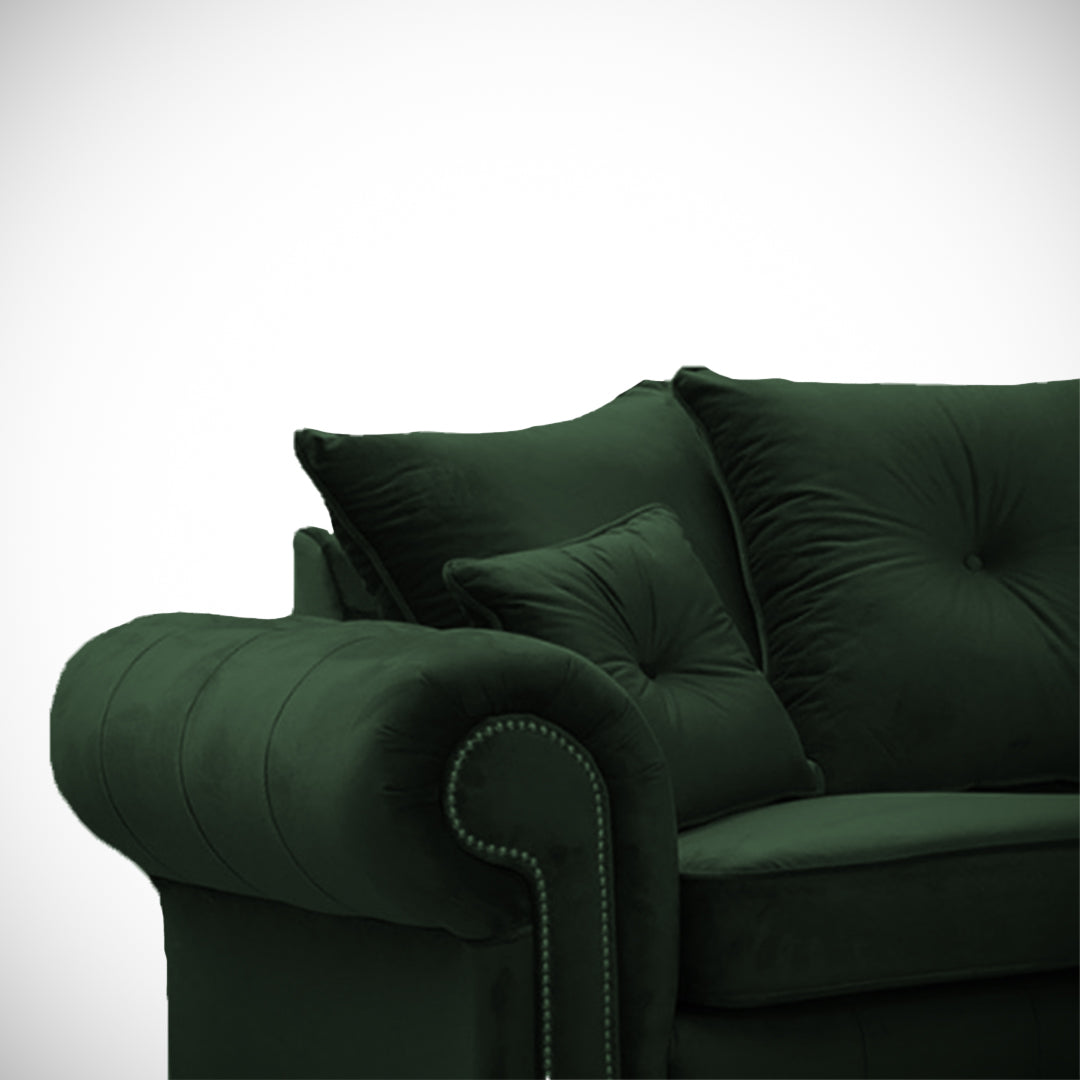 ASHWIN GREEN CORNER SOFA