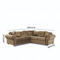 ASHWIN CAMEL BROWN CORNER SOFA