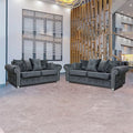 ASHWIN GREY VELVET SOFA SET