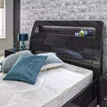 RUGBY BLACK HIGH GLOSS BED