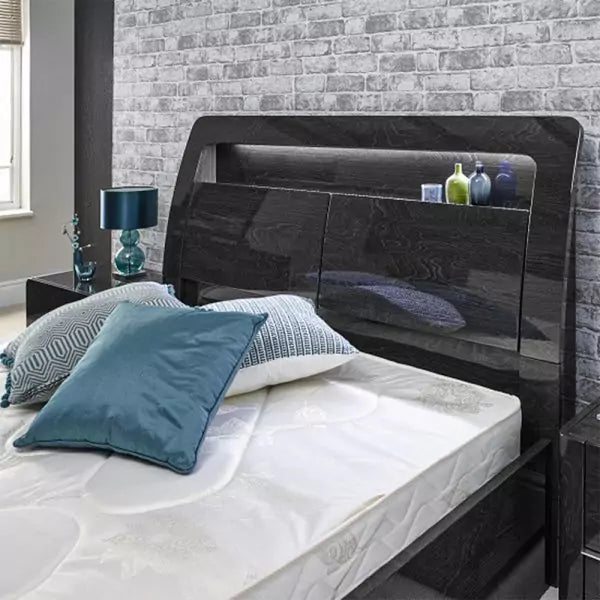 RUGBY BLACK HIGH GLOSS BED