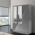 Bobby Black 3 Door High Gloss Wardrobe