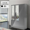 Bobby Grey 3 Door High Gloss Wardrobe