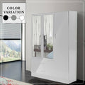 Bobby White 3 Door High Gloss Wardrobe