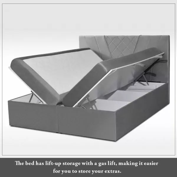 BOX SPRING STORAGE BED