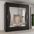 BATUMI BLACK SLIDING WARDROBE 120/150cm/180cm/203cm