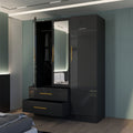 Lugano 3 Door High Gloss Wardrobe
