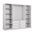 Barcelona 240cm White with TOP BOX Wardrobe