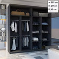 ANDORRA SLIDING WARDROBE BLACK 150cm/203cm