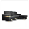 FLORENCE BLUE GOLD CORNER SOFA BED