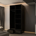 Lugano 2 Door 90cm High Glass Wardrobe