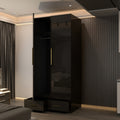Lugano 2 Door 90cm High Glass Wardrobe