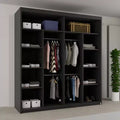 BATUMI BLACK SLIDING WARDROBE 120/150cm/180cm/203cm