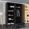 Estonia 2 Door Sliding Wardrobe Black 150/203cm