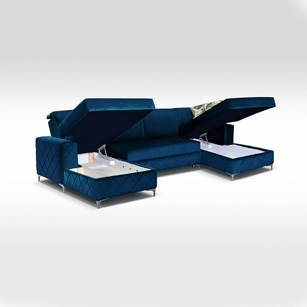 BORYS BLUE SOFA BED LARGE