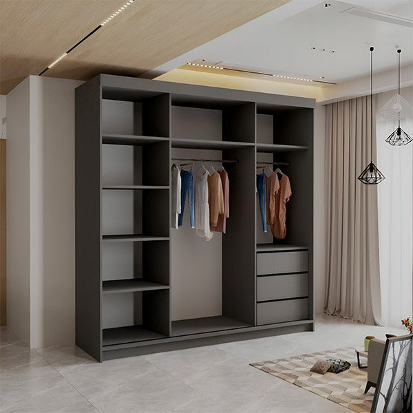 LATVIA VOTAN GREY SLIDING WARDROBE 200/250cm