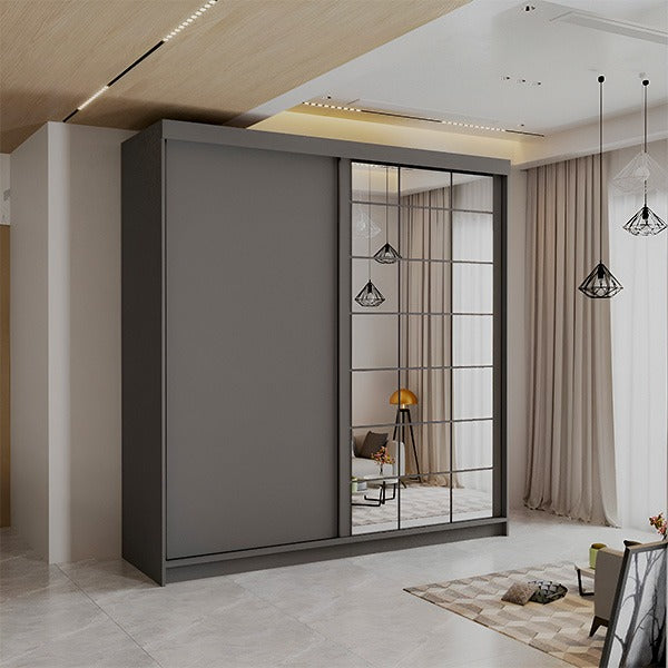 LATVIA VOTAN GREY SLIDING WARDROBE 200/250cm