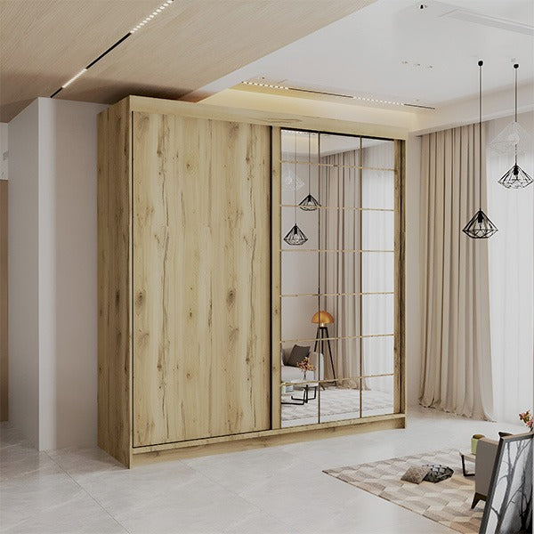 LATVIA VOTAN BLACK SLIDING WARDROBE 200/250cm