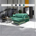 FLORENCE GREEN GOLD CORNER SOFA BED