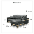 FLORENCE BLACK GOLD CORNER SOFA BED