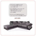 Dino Corner Sofa Black/Grey