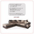 Dino Corner Sofa Beige/Brown