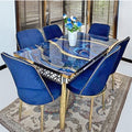 Moscow Blue and Gold Table with Chairs