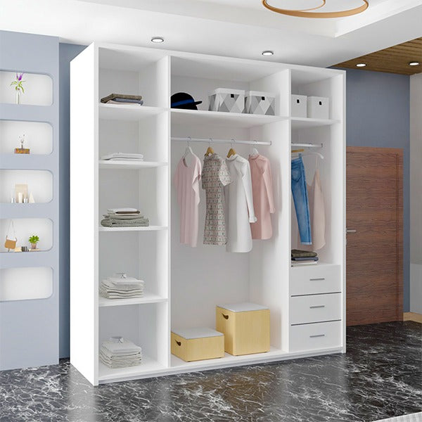 ETNA WHITE WARDROBE 250cm