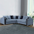 Finchley Grey/Black Corner Sofa