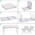 Foldable Camping Table with Chairs