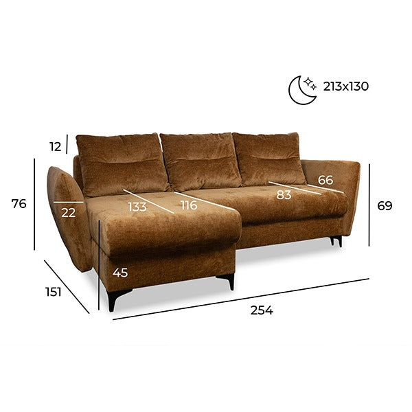 Fortuna L-Shape Sofa Bed