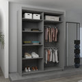 NICOLE GREY WARDROBE 120cm/150cm/180cm/203cm