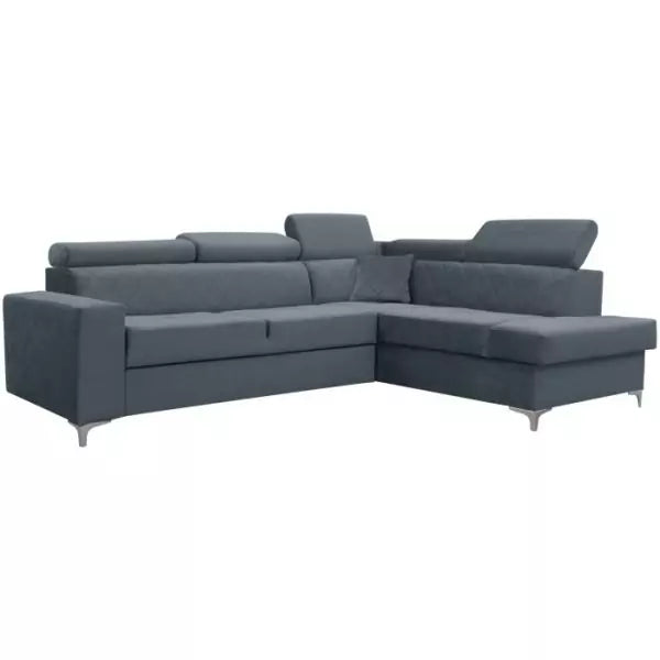 GLOSS CORNER SOFA BED STEEL