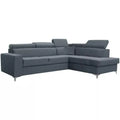 GLOSS CORNER SOFA BED GREY