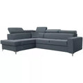 GLOSS CORNER SOFA BED STEEL
