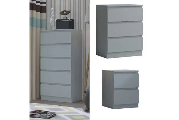 Matt Grey Bedroom Chests of Drawers