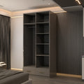 Lugano 2 Door 90cm High Glass Wardrobe