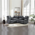 Chicago Pu Recliner Grey Corner Sofa