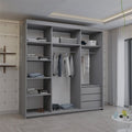 Serbia Grey Sliding Wardrobe 150cm/200cm