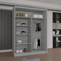 HOUSTON GREY SLIDING WARDROBE 100cm/120cm/150cm/180cm/203cm