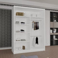 HOUSTON WHITE SLIDING WARDROBE 100cm/120cm/150cm/180cm/203cm
