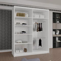 HOUSTON WHITE SLIDING WARDROBE 100cm/120cm/150cm/180cm/203cm