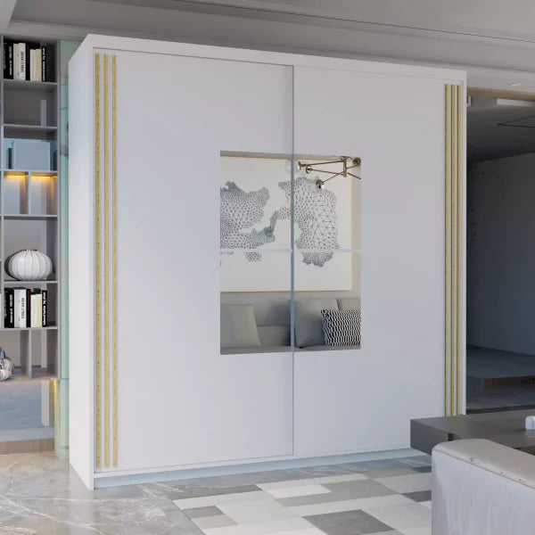 ANDORRA SLIDING WARDROBE GREY 150cm/203cm