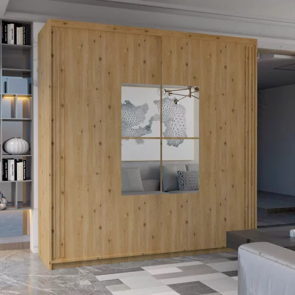 ANDORRA SLIDING WARDROBE OAK 150cm/203cm