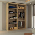 LISBON SLIDING DOOR WARDROBE OAK 120cm/150cm/180cm/203cm