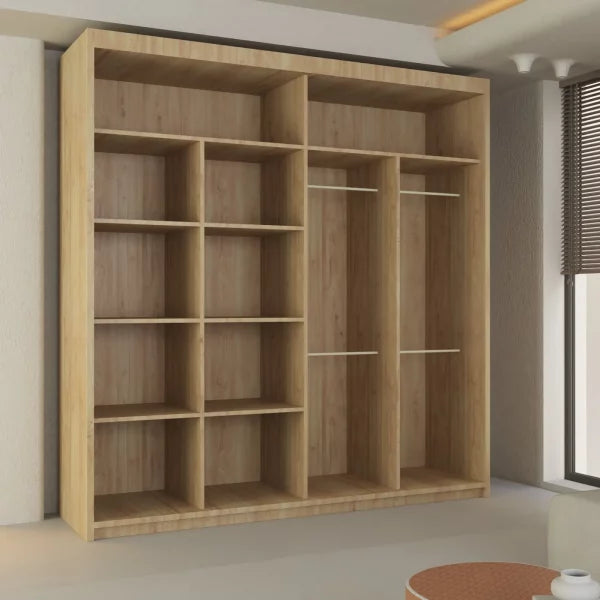 LISBON SLIDING DOOR WARDROBE OAK 120cm/150cm/180cm/203cm