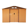 Large or XL Metal Garden Shed Brown