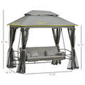 Alfresco 3 Seater Swing Chair With Cushions